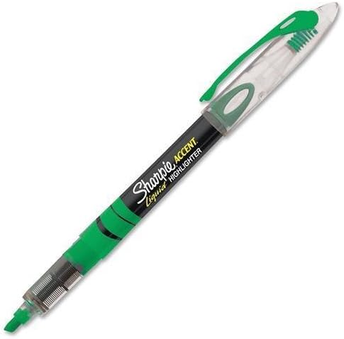 1754468 Accent Pen-Style Liquid Highlighter - Micro Marker Point Type - Chisel Marker Point Style - Fluorescent Green Ink - 1 / Each