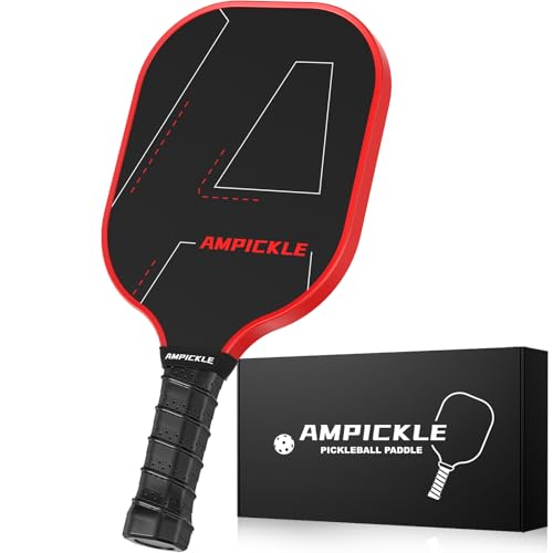 AMPICKLE Pickle Ball Paddle,Fiberglass Pickleball Paddle,Frosted Surface Pickleball Rackets, USAPA Standards，Oversized Sweet Spot Pickle Ball Paddle f