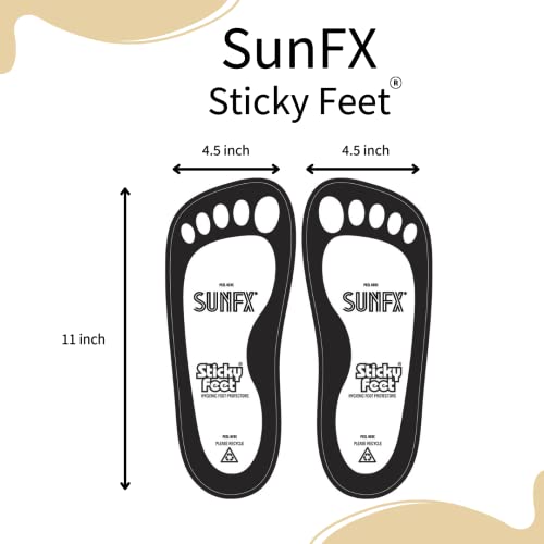 Sunfx Disposable Sticky Feet Protectors (100-Pairs) Spray Tan Feet Protector Pads For Sunless Airbrush Tanning #TOP3