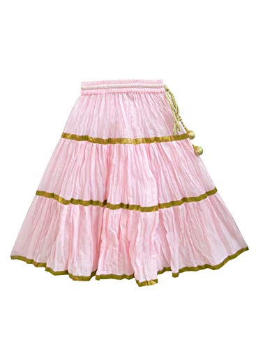 Image of A.T.U.N. (ALL THINGS UBER NICE) Girls Cotton Printed Readymade Ghaghra | Lehenga Choli and Dupatta Set | Ethnic Wear Clothing Set for Festival Occasions