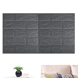 LEVABE Paneles de Pared de ladrillo de Espuma | Paneles de Pared 3D despegar y Pegar 13x15 Pulgadas,Papel Tapiz de ladrillo 3D, Pegatinas de ladrillo de Espuma para pelar y Pegar, decoración