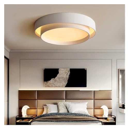 Plafonnier LED moderne rond noir 60cm au design nordique épuré pour salle à manger