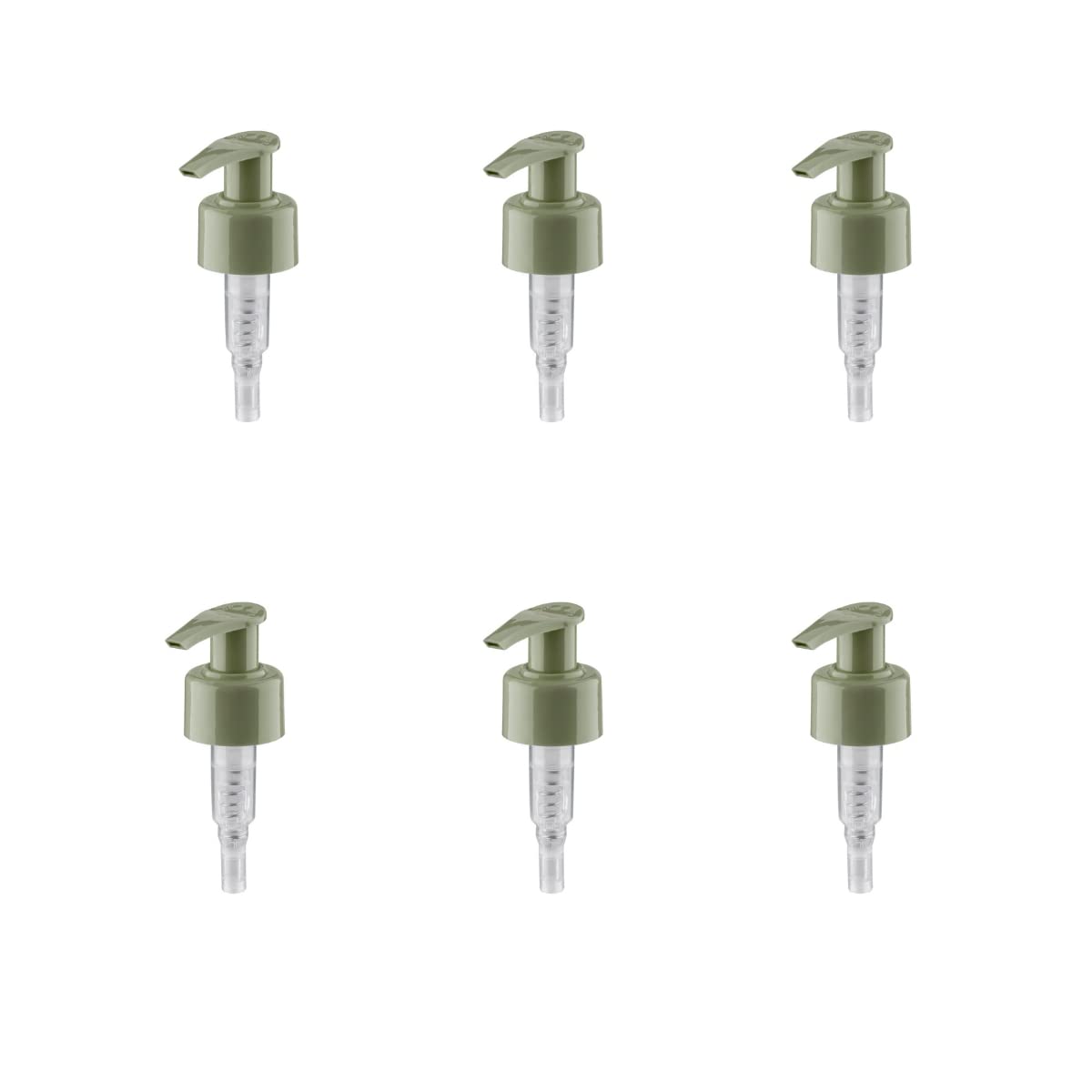 DOMPEL Pump valves, color green amazonia, thread 28/410, made with stainless steel springs and glass balls, Model 303-A1. (Pump heads only, bottles not included) (6)