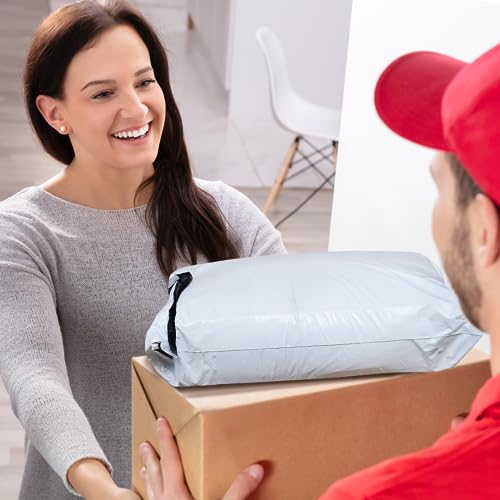 100 Stück Versandbeutel Plastik Versandtaschen, 25 x 35cm Verpackungstüten Versandtaschen Kleidung, Selbstklebend und Blickdicht, Wasser, Staubdichte