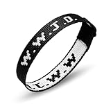 SKYFUN WWJD Bracelets Webbing What Would Jesus Do Bracelet for Men Women Adjustable Christian Woven Wristbands Bulk Religious Jewelry Accessories, 1PC Black