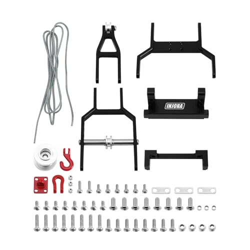 Image of INJORA INJS2065-360 Waterproof 7KG Winch Servo & Tow Truck Crane Kit for 1 /18 TRX4M(Black)