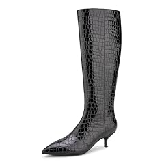 Black Croco Faux Leather