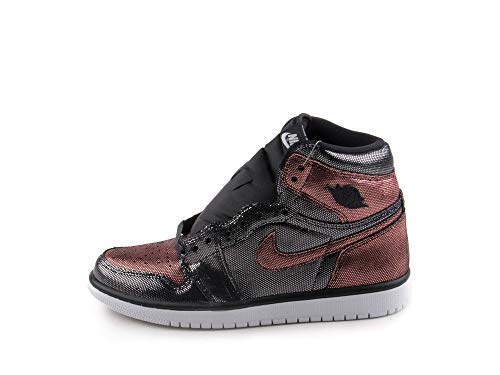 Nike Womens Air Jordan 1 Hi OG Fearless Black/Black-MTLC Rose Gld Synthetic Size 5