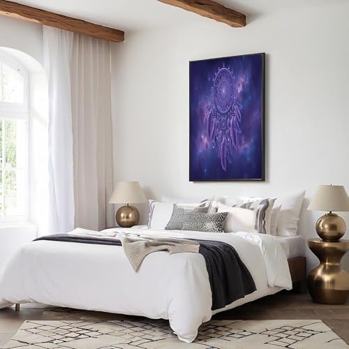 Attrape-rêves mural art moderne violet pour une décoration zen - 3
