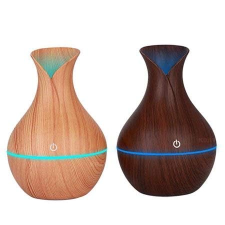 MVM Enterprise Pot Shape Wood Humidifier Aroma Air Humidifier with Advanced Ultrasonic Technology Dual Spray Modes Stress Relief Relaxation sleep Support 3
