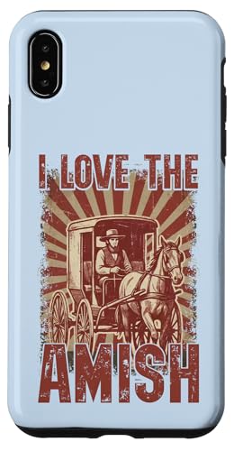 I Love The Amish Horse Buggy Driver �r���e�[�W�X�^�C�� �X�}�z�P�[�X iPhone XS Max �p