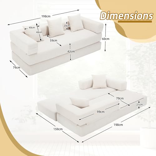 Sofá modular de chenilla con bloques combinables y bolsillos MURUL 3