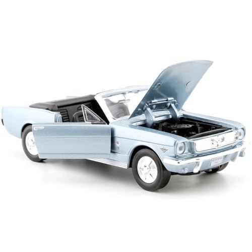 Motormax 1:24 Ford Mustang Convertible azul claro miniatura 3