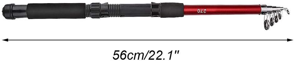 Asixx Fishing Rod, Outdoor Lightweight Telescopic Fishing Rod or Fishing Pole, Rod for Traveling, Camping, River and Pond Fishing(2.7m)