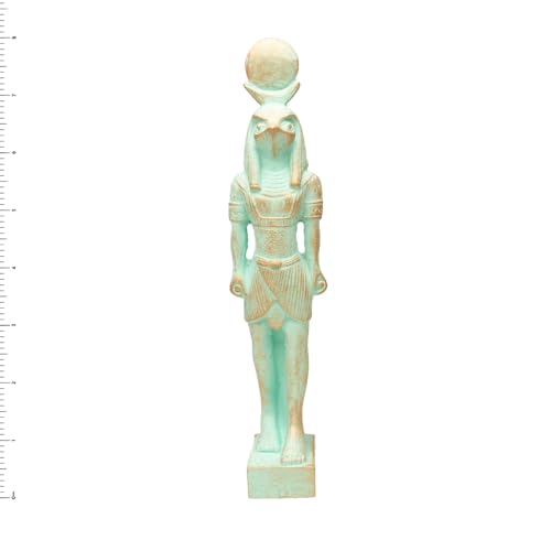 Estatua Egipcia Dios Ra Verde 20.96 cm miniatura 6