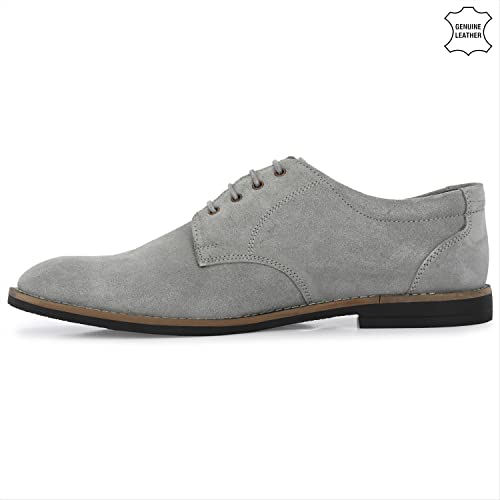 Image of Auserio Men's Suede Leather Derby Lace Up Formal Shoes | Anti Skid Sole & Waxed Laces| Antimicrobial & Heat-insulating| Memory Foam Padded Insole | Shoes for Office & Parties (SSE 013.014.015.016.017)