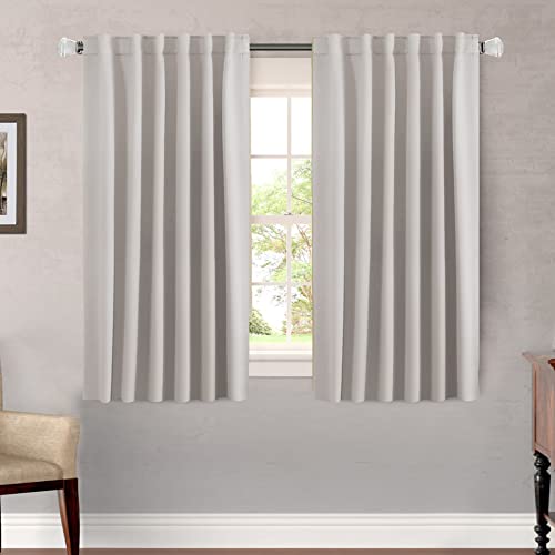 Image of H.VERSAILTEX Blackout Curtains Thermal Insulated Window Treatment Panels Room Darkening Blackout Drapes for Living Room Back Tab /Rod Pocket Bedroom Draperies, 52 x 54 Inch, Stone, 2 Panels