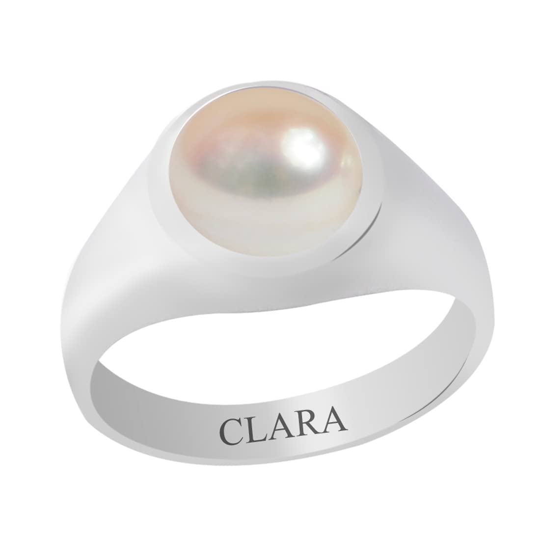 Certified Pearl (Moti) 5.5cts or 6.25ratti Bold Sterling Silver Ring for Men and Women-image-8