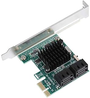 ASHATA PCIE SATA Card, SATA 3.0 Expansion Card,6G 4-Port PCIE to SATA 3.0 Expansion Controller Card Adapter for Windows XP/2003/Vista/Win7/Win8/Win10 (32/64 bit) Operating System