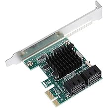 PCI E Cards PCI Express to SATA 3.0 Controller Card, 4 Port SATA III 6Gbps Expansion Adapter Converter Boards for 2003/ Vista/ 32/64 bit