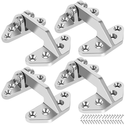 316 Stainless Steel Boat Hatch Hinges,3.62inchx 2.87inch (92 X 73 mm) Polished Marine Hinge,Marine Boat Hatch Heavy Duty Hinges with Screws,for Boats, Yachts, Doors, Deck,Windows, Cabinets (4 Pack)
