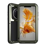  KVIBEO Coque pour Huawei Mate50 Pro/Mate50, Supporte La Charge sans Fil Coque Intégral 360 Degrés Anti-Choc Anti-Poussière Housse,Vert,Mate50