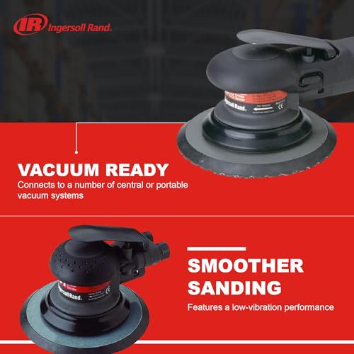 Ingersoll Rand 4151 Random Orbital Air Sander, 3/16" Orbit, 6" Vinyl Pad, 12,000 RPM, 0.2 HP by Ingersoll Rand - Image 3