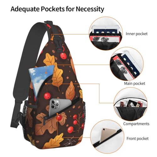 Bolso bandolera ligero para hombre y mujer con patrón Maple Leaf miniatura 4