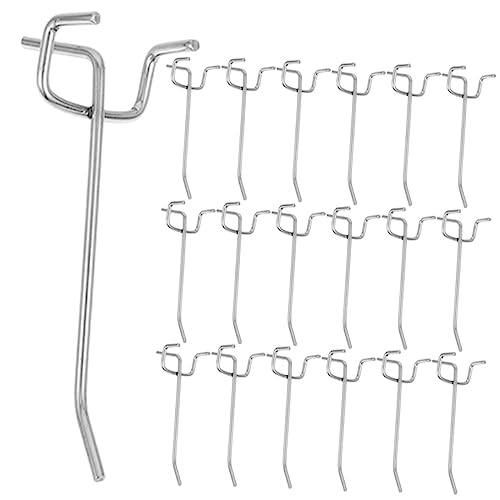 CIYODO Heavy Duty Iron Pegboard Hooks 20 Pack Tool Hooks for Pegboard Easy to Grip for Home Storage