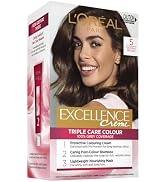 L'Oréal Paris Permanent Hair Dye, Strengthening &amp; With Up To 100% Grey Coverage, Excellence, Bro