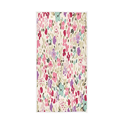Preisvergleich Produktbild Funnyy Aquarell-Waschlappen, Frühlingsblumen, Waschlappen, weich, saugfähig, dickes Waschlappen, Mehrzweck-Handtücher für Badezimmer, Hotel, Spa, Küche, Gäste