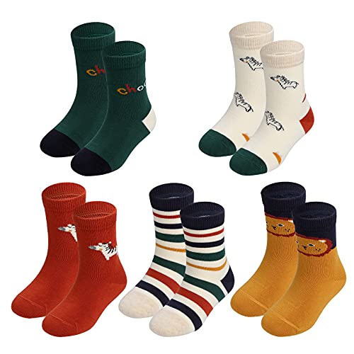 Human Feelings Kids Boys Socks 5 Pairs Toddler Cotton Crew Socks For 1-3/3-5/5-7T/7-9/9-12 Years Old Children/Boy/Girl #TOP4