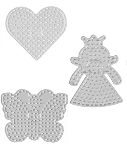 Hama MAXI Beads - Placa para bolígrafo (8206 corazón, 8218 mariposa y 8223 princesa)