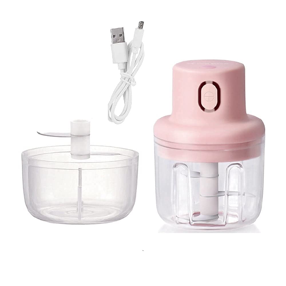 Electric Garlic/Ginger Meat Chopper - Fruit-Vegetable Cutter - Food Supplement Machine Blender 250ML - Used Squeezer Chopper for Kitchen Gadgets (Portable Garlic Crusher Machine (1Pcs))-image-40