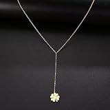 Collier Pendentif bijouxMode Clover Pendentif Meilleur pour Femmes Chaîne Métal Collier Party Charme Bijoux Accessoires Cadeaux Noël de la fête des mères