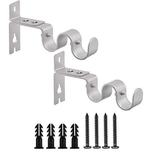INCREWAY Lot de 2 supports de tringle à rideaux robustes et réglables - Argenté