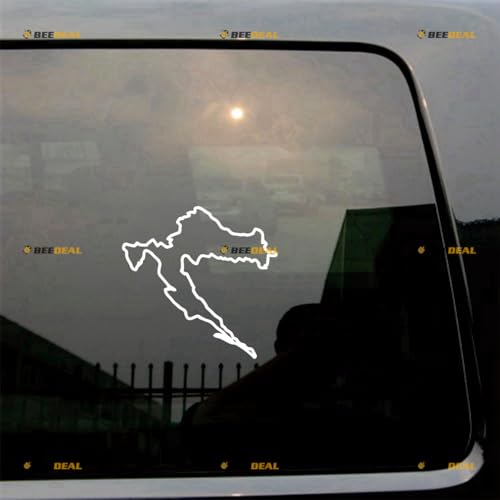 Kroatien Karte Aufkleber Decal Vinyl Umriss Silhouette Kroatisch - 2 Pack Weiß 10,2cm - für Auto Boot Laptop Becher Ohne Hintergrund Konturschnitt Kroatien Karte Aufkleber Decal Vinyl Umriss Silhouette Kroatisch - 2 Pack Weiß 10,2cm - für Auto Boot Laptop Becher Ohne Hintergrund Konturschnitt