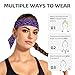 OXJOIIS Boys Girls Sports Sweat Band, Multipurpose Long Head Ribbon for Sports Workout Spa, Fashion Purple Cheetah Leopard Print Headdress Hand Decor