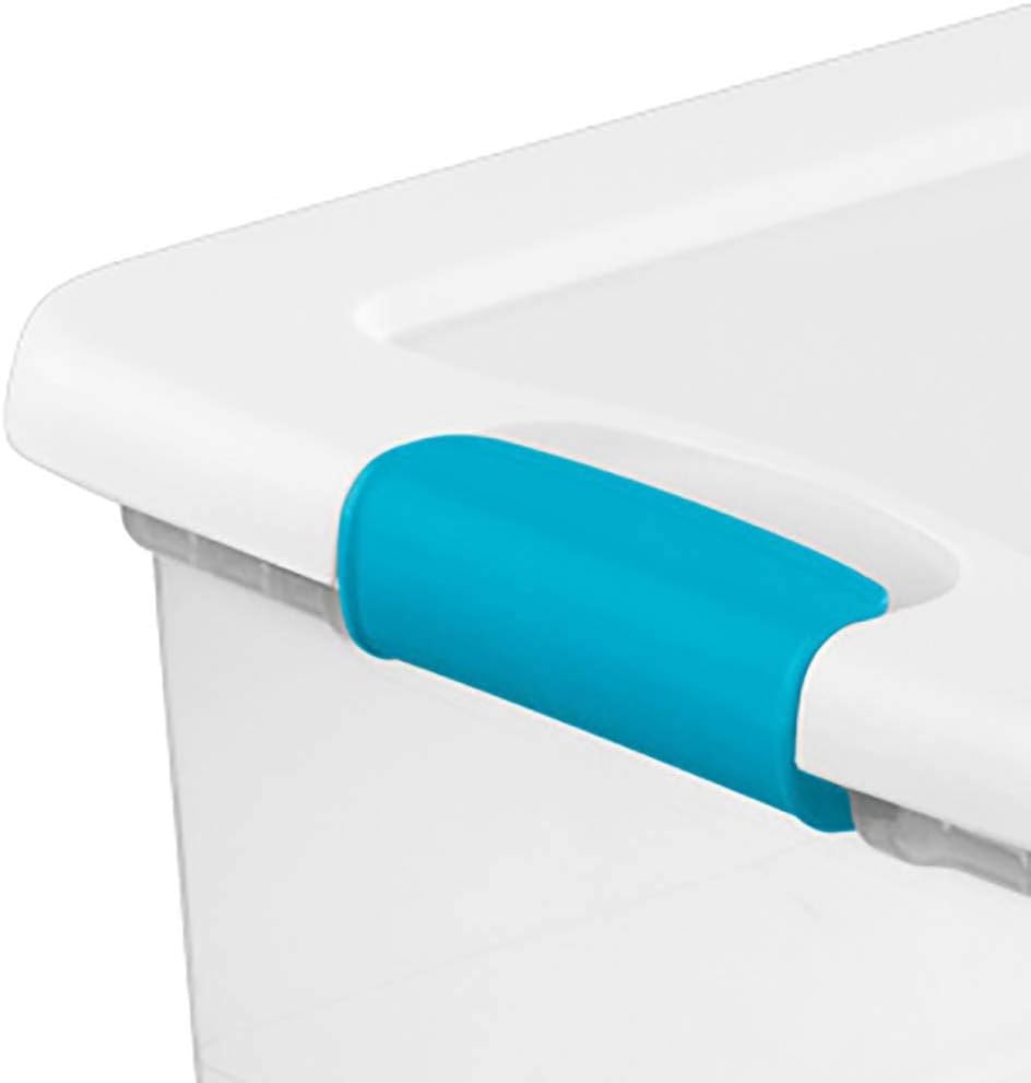 Latching Storage Box, See-Through Base, 15-Qt.