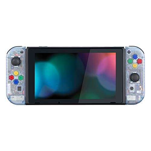 Extremerate Back Plate For Nintendo Switch Console, Ns Joycon Handheld Controller Housing With Colorful Buttons, Diy Replacement Shell For Nintendo Switch - Glacier Blue #TOP7