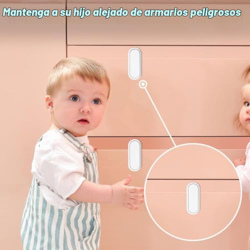 Miniatura 5 de Hotut Seguridad Cajones Bebe,10pcs Cerraduras Seguridad Bebes Cajones,Cierre Seguridad Cajones Con Adhesivo,Sin Perforación,Cerraduras De Seguridad Para Niños Para Armarios, Cajones,Cocinas,Neveras