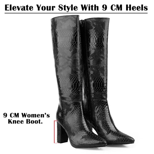 BXXY black faux leather boots – image 4