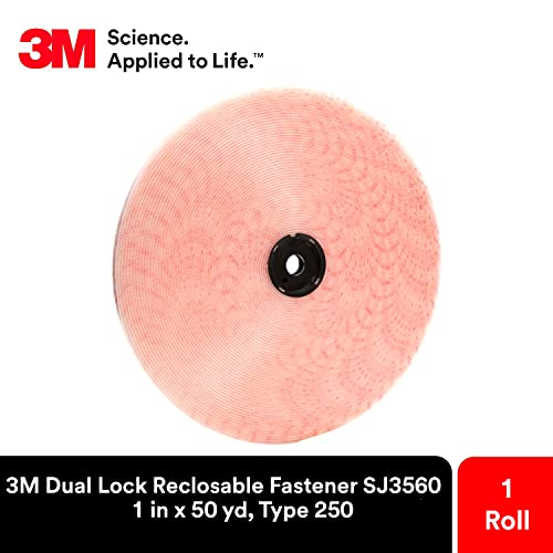 3M Dual Lock - Elastyczny łącznik ciśnieniowy SJ3560, 25 mm x 45,7 m, półprzezroczysty (1 opakowanie)