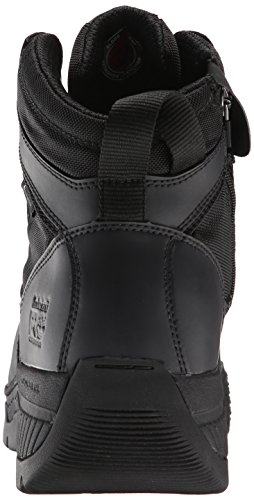 Timberland Pro Men's 6 Inch Valor Comp Toe Waterproof Side Zip Work Boot, Black Smooth Leather Ballistic Nylon, 10.5 M Us #TOP2