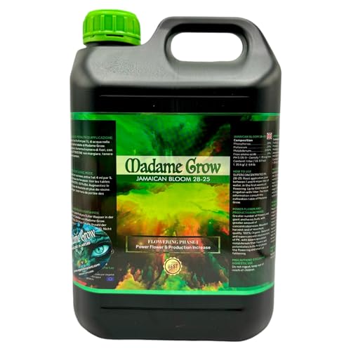 MADAME GROW abono Plantas - Fertilizante Plantas - abono Plantas Verdes - Fertilizante Plantas Verdes - sustrato Plantas Verdes - abono para Plantas - Fertilizante Universal (Jamaican Bloom 5L)