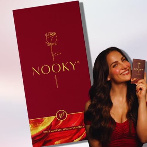 Image of Nooky Dark Chocolate Bar for Men and Women | Premium Mood-Uplifting Treat | Luxurious Gift | Vegan & Gluten-Free Delight | 40 g (2 Chocolates in 1 Pack)