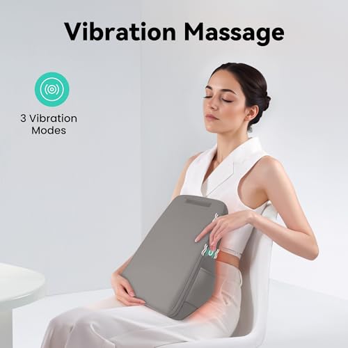 Snailax Masajeador Cervical y Espalda con Calor, Cojín de Masaje Shiatsu, masajeador de espalda Shiatsu, masajeador eléctrico de espalda para cuello/Cervical/hombros, regalos mamá/papá/mujeres - imagen 7