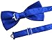 UDRES 6 Pack Solid Satin Pre-tied Tuxedo Adjustable Neck Bowtie for Wedding Party