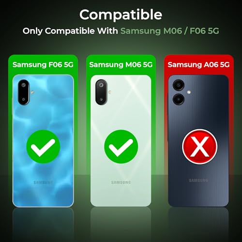 Image of A rtistque Clear Hard Transparent Acrylic Armor Anti-Drop Shockproof TPU Edge Back Cover Case for Samsung Galaxy M06 - Black
