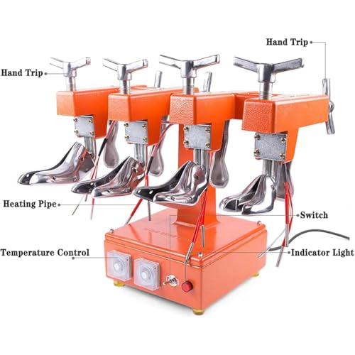Máquina expansora de zapatos portátil, herramienta de reparación de zapatos de aleación de aluminio ajustable con 4 pares de hormas para estirar y expandir el calzado